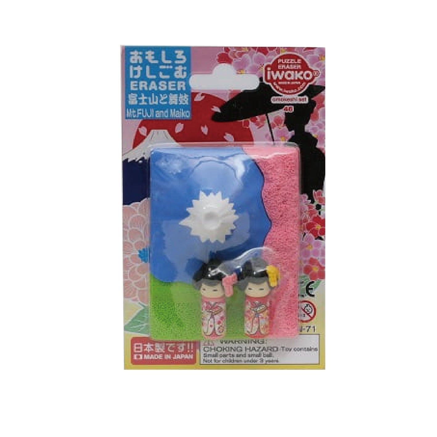 IWAKO ER-BRI051 Modeling Eraser Mount Fuji and Geisha Group Non-toxic Environmental Protection Eraser - CHL-STORE 