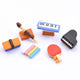 IWAKO ER-GAK002 Youth Memories Campus Mouth Organ Recorder Box Jumping Billiards Board Wipe Campus Series eraser - CHL-STORE 