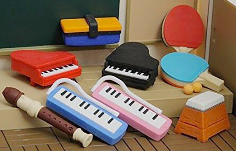 IWAKO ER-GAK002 Youth Memories Campus Mouth Organ Recorder Box Jumping Billiards Board Wipe Campus Series eraser - CHL-STORE 
