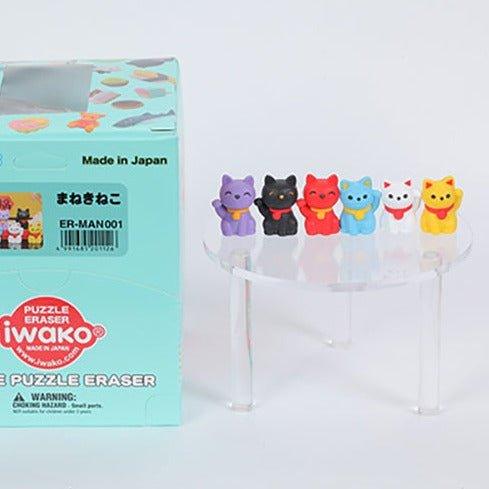 IWAKO ER-MAN001-A Modeling Lucky Cat Good Luck Cat Eraser Wipe 6 Colors Randomly Shipped - CHL-STORE 