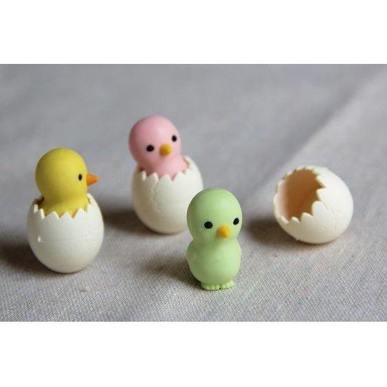 IWAKO ER-TAM001 Yellow Chick Eggshell Chicken Modeling Non-toxic Environmental Eraser - CHL-STORE 