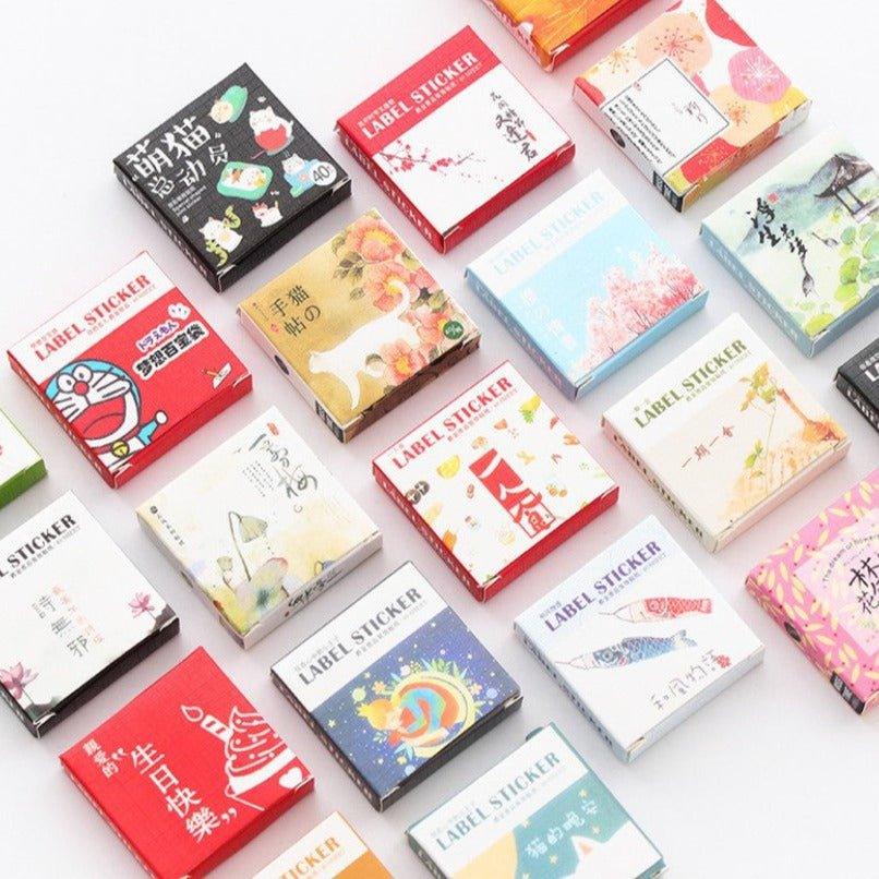 Japanese Original Boxed Pocket Sticker Diary Sticker Zephyr Sealing Sticker Landscape Animal Cartoon Decorative Sticker Boxed Sticker NP-000067 - CHL-STORE 