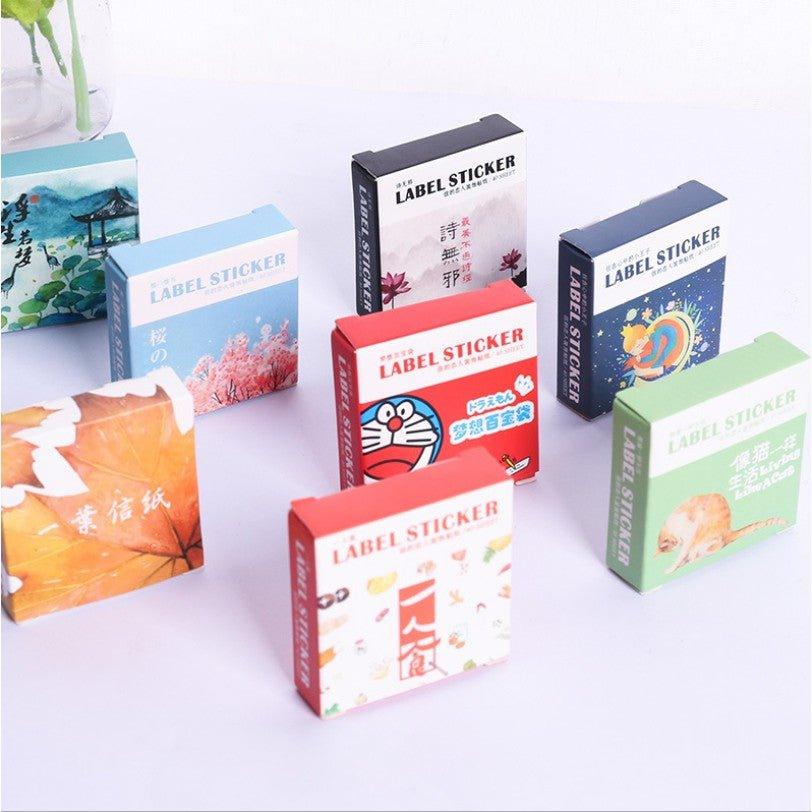 Japanese Original Boxed Pocket Sticker Diary Sticker Zephyr Sealing Sticker Landscape Animal Cartoon Decorative Sticker Boxed Sticker NP-000067 - CHL-STORE 
