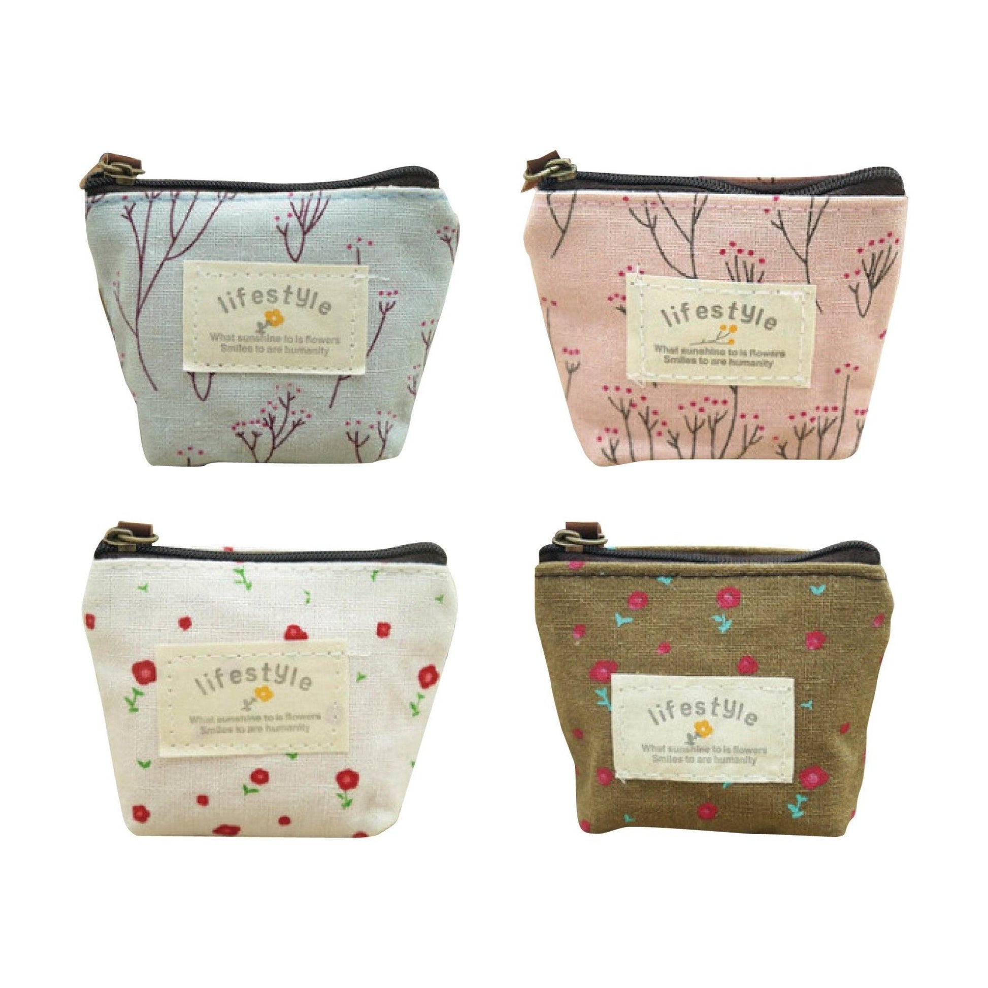 Japanese small fresh pastoral floral coin purse romantic pastoral style storage bag key bag - CHL-STORE 