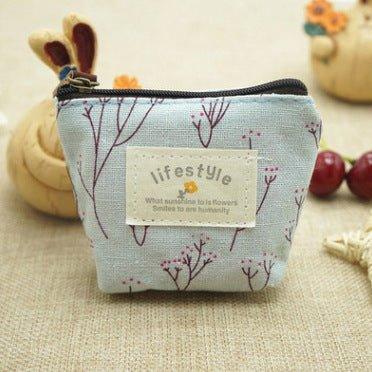 Japanese small fresh pastoral floral coin purse romantic pastoral style storage bag key bag - CHL-STORE 