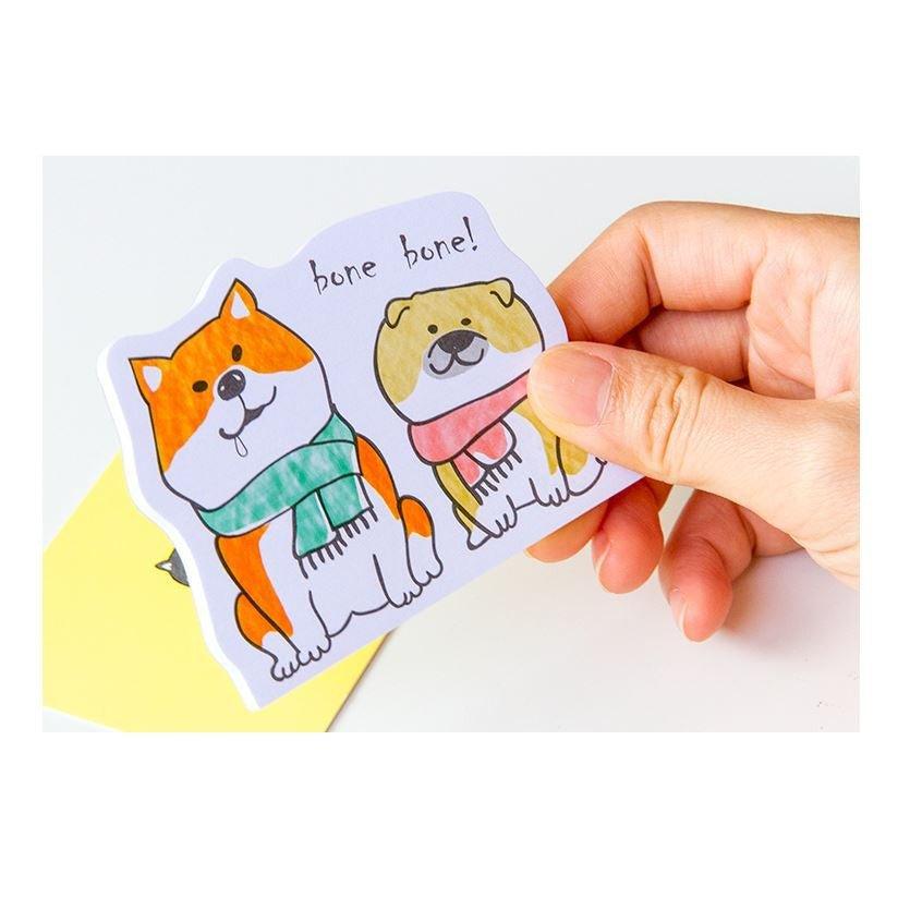 Japanese-style Cute Animal Hand-painted Shiba Inu Notes Note Paper Notes 50 pieces Per Book NP-HEZQI-501 - CHL-STORE 