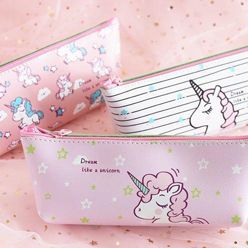 Japanese Style Sweet and Cute Unicorn Pencil Case Girly Style Pencil Case PU Pencil Case NP-020032 - CHL-STORE 
