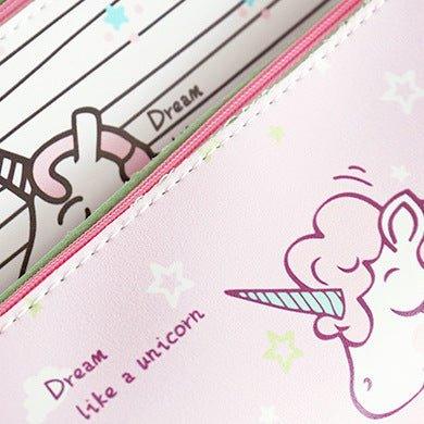 Japanese Style Sweet and Cute Unicorn Pencil Case Girly Style Pencil Case PU Pencil Case NP-020032 - CHL-STORE 