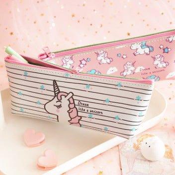 Japanese Style Sweet and Cute Unicorn Pencil Case Girly Style Pencil Case PU Pencil Case NP-020032 - CHL-STORE 