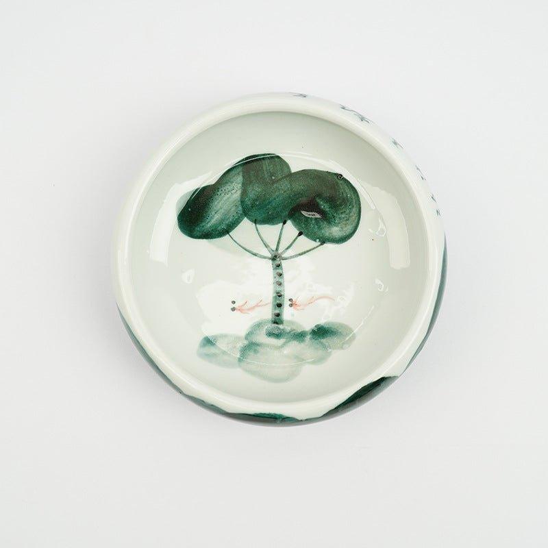 Jingdezhen open-chip ice-cracked ceramic pen washer Four treasures of the study pen wash tank lotus pattern large NP-090031 - CHL-STORE 