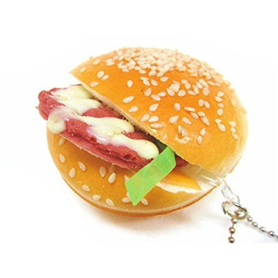 Junna SQZ008 fun spoof realistic hamburger hand-held toy fragrance healing small object stress relief toy charm - CHL-STORE 