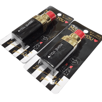 KAMIO 76161 lipstick shape tear-free double-sided adhesive red lipstick creative stationery creative double-sided adhesive - CHL-STORE 