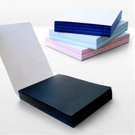 KAMITERIOR pink gradient texture simple B7 note paper card stock message card - CHL-STORE 