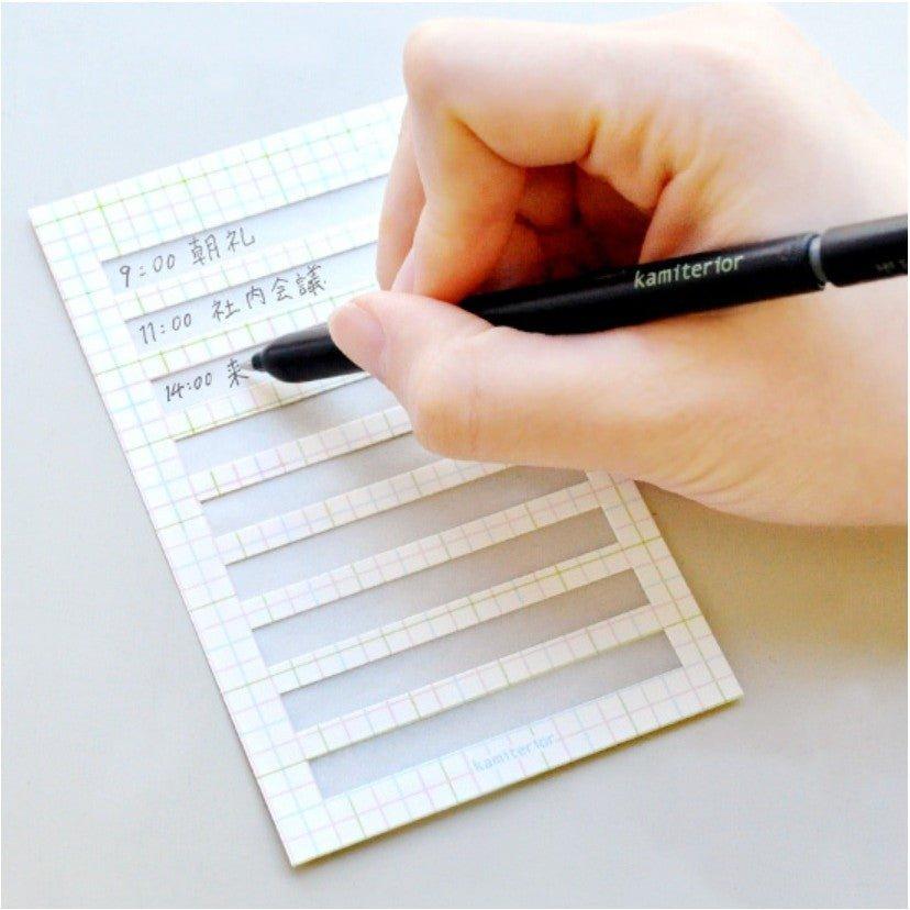 KEMITERIOR SHURITTO TODO LIST note MEMO 10pcs Pink Dots Green Grid - CHL-STORE 
