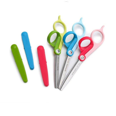KOKUYO HASA-310 hosomi Portable Scissors Stereo Scissors Pink Blue - CHL-STORE 
