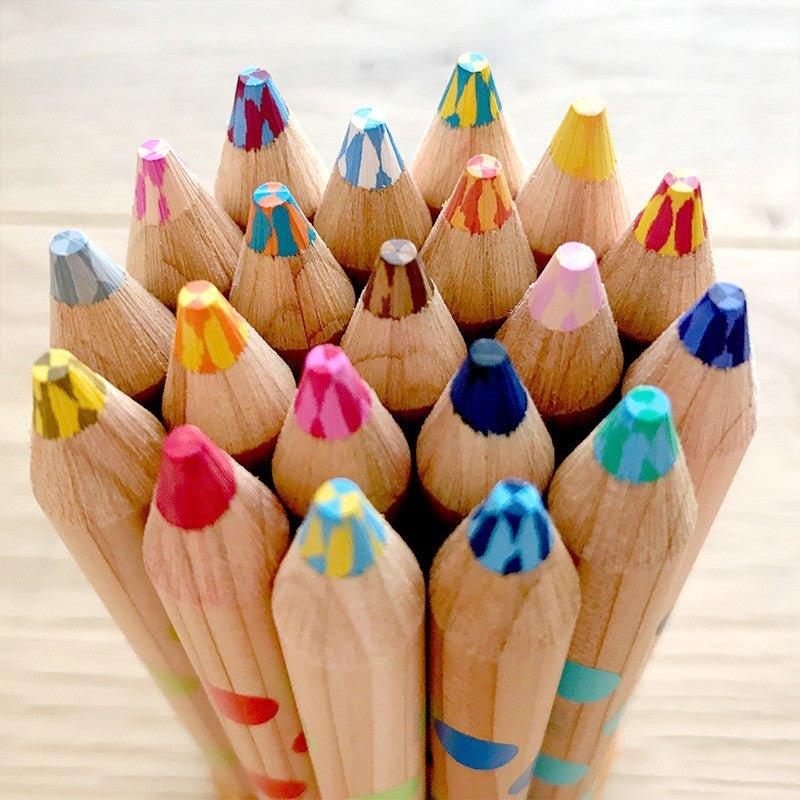 KOKUYO MIX KE-AC1 two-color pencil color pencil 10 sets colored pencils with sharpening tool - CHL-STORE 
