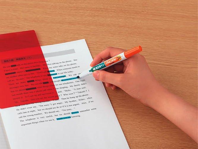 KOKUYO PM-M120P Checkle dark note pen set memory pen pink orange green eraser pen dark note board - CHL-STORE 