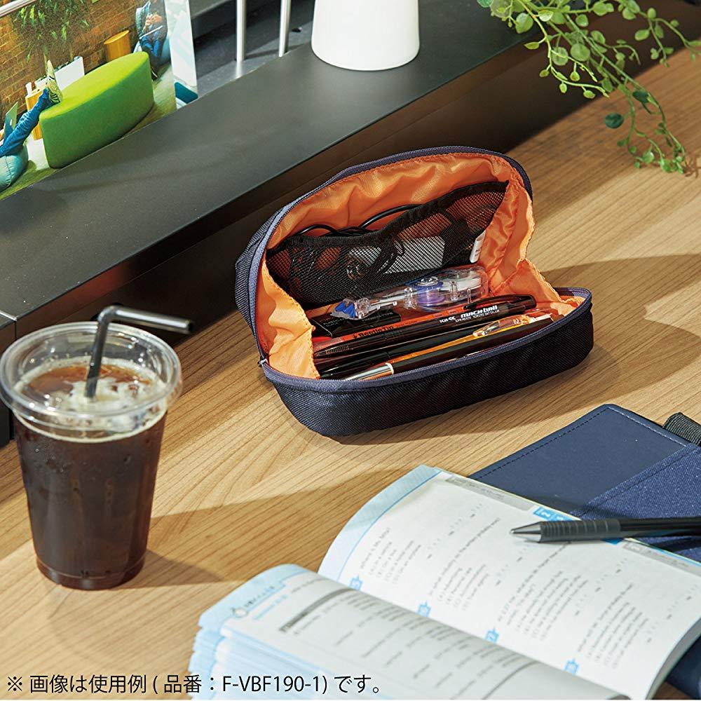 KOKUYO SHELLBRO F-VBF190 Large capacity pencil case pencil bag gray purple - CHL-STORE 