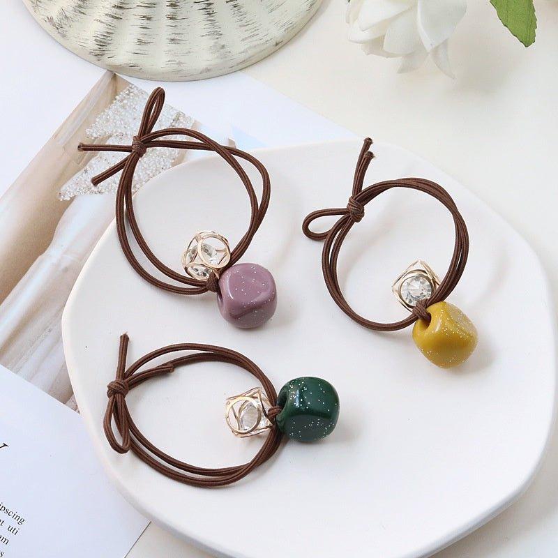 Korea Dongdaemun Simple Hollow Rhinestone Ponytail Hair Ring AC-000009 - CHL-STORE 