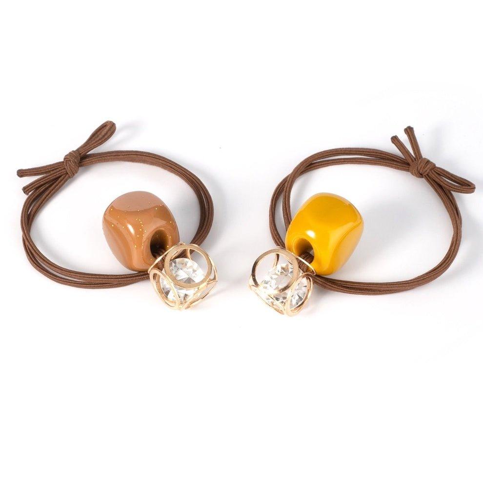 Korea Dongdaemun Simple Hollow Rhinestone Ponytail Hair Ring AC-000009 - CHL-STORE 