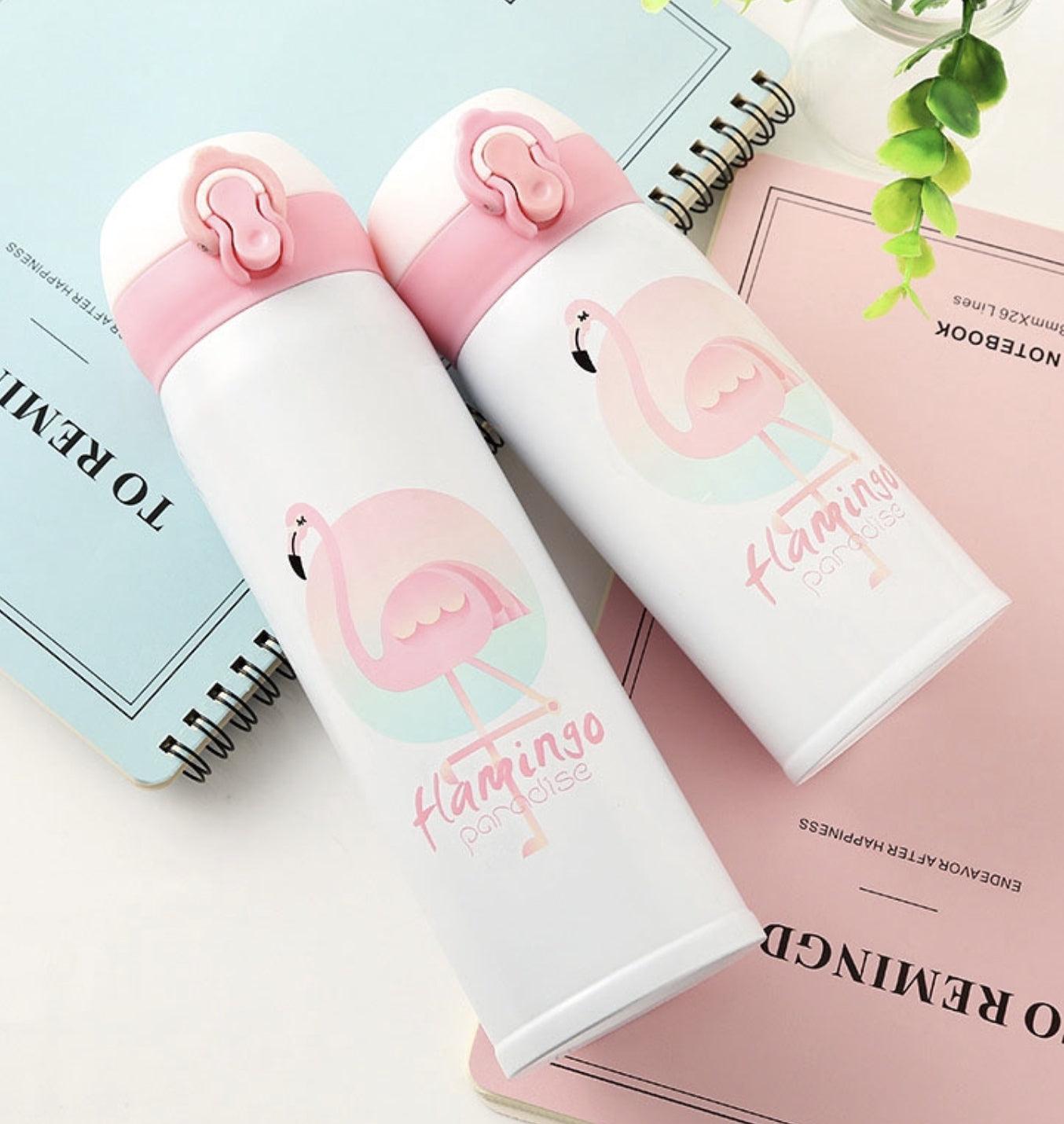Korea Pink Flamingo Stainless Steel Bullet Cap Thermos 350ml 500ml LI-000012 - CHL-STORE 