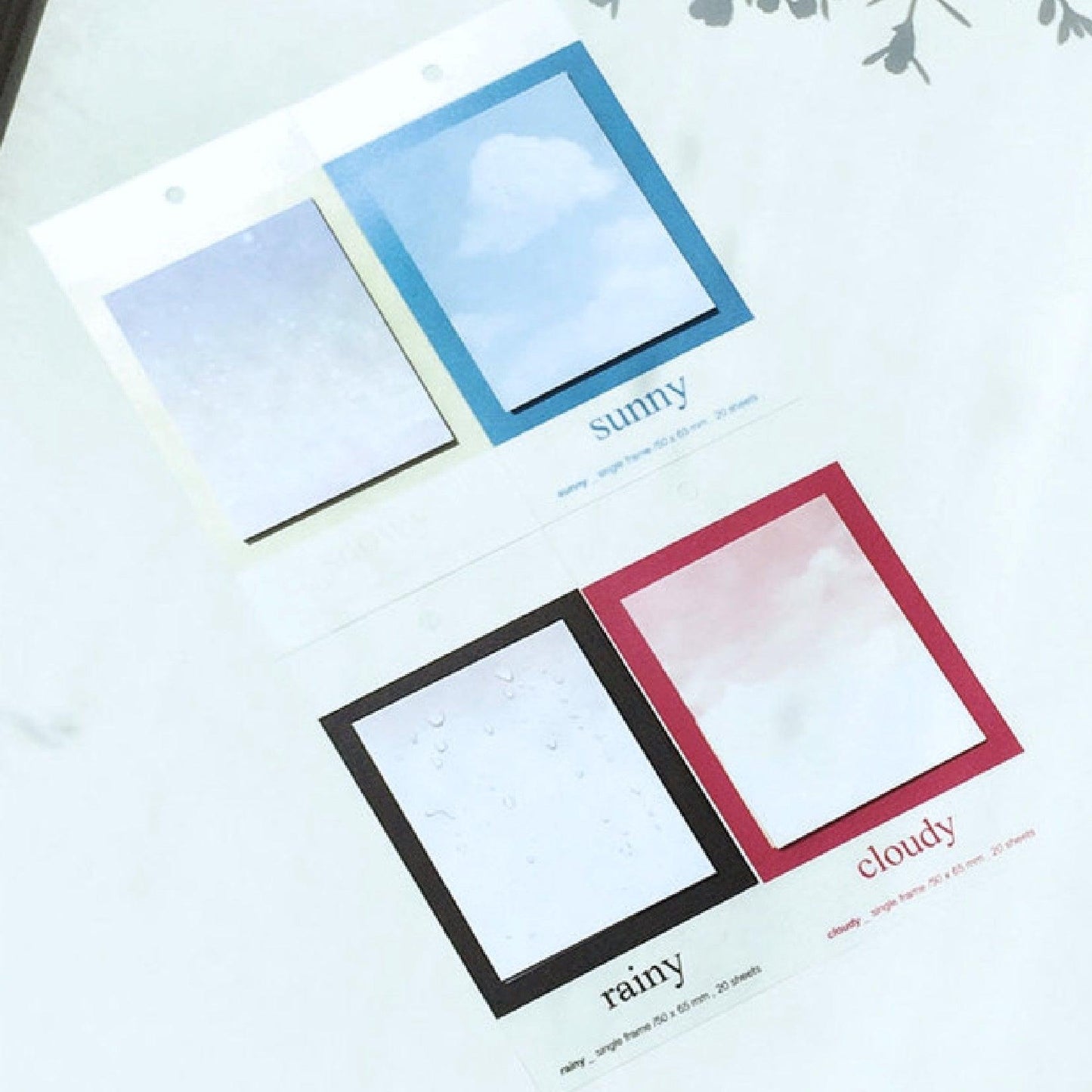 Korea Stationery Climate Notes Four Seasons Window Modeling 4 Styles Random Shipment NP-000104 - CHL-STORE 