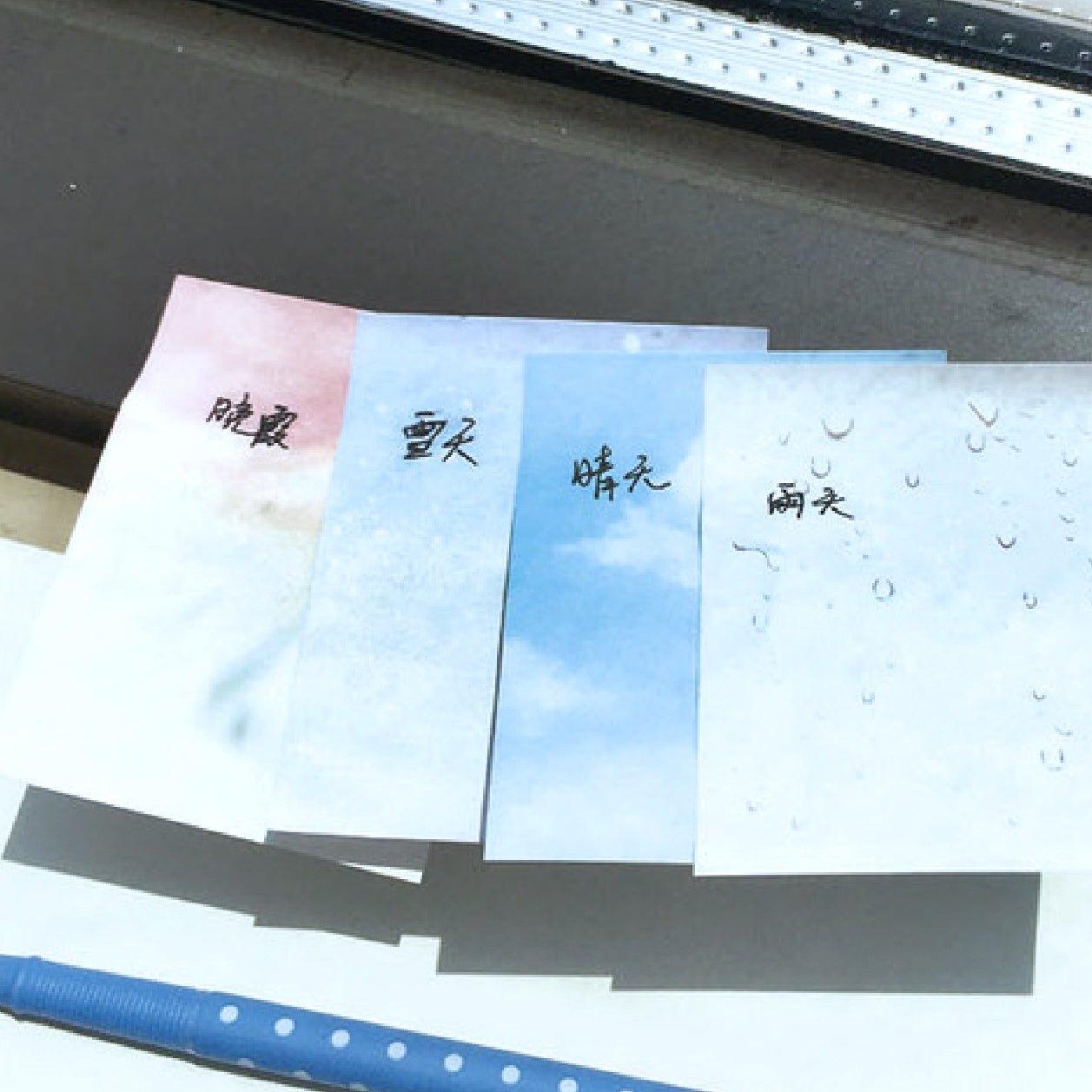 Korea Stationery Climate Notes Four Seasons Window Modeling 4 Styles Random Shipment NP-000104 - CHL-STORE 