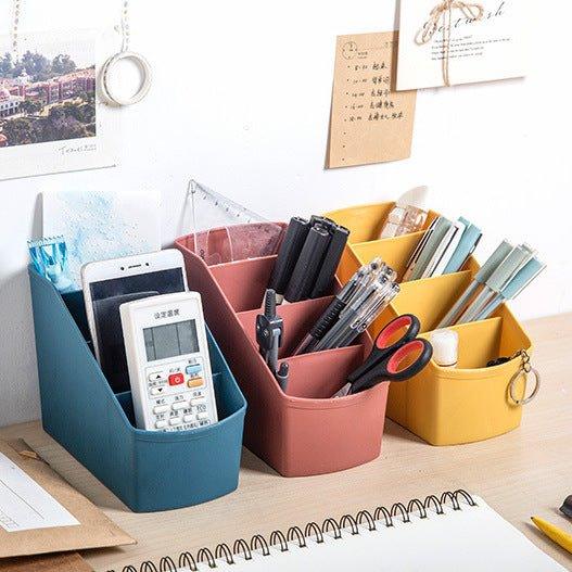 Korean desktop four grid PP storage box trapezoidal storage box multifunctional storage box - CHL-STORE 