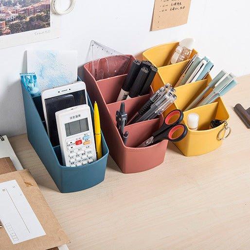 Korean desktop four grid PP storage box trapezoidal storage box multifunctional storage box - CHL-STORE 