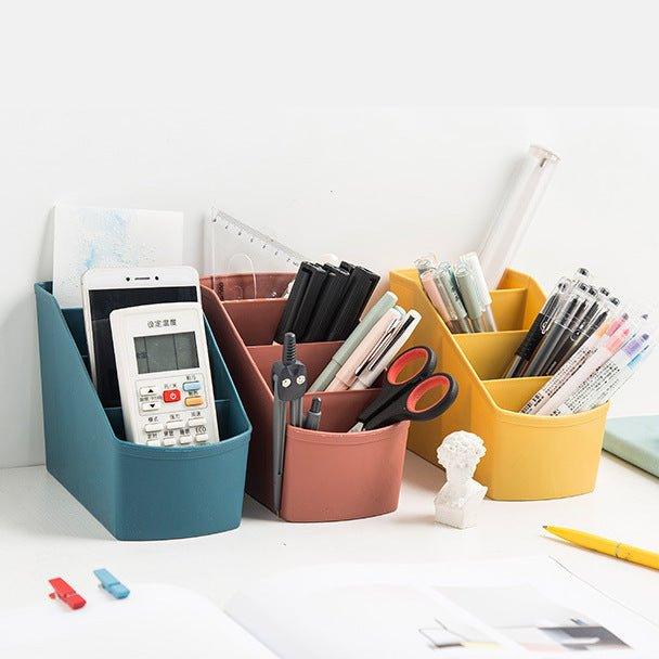 Korean desktop four grid PP storage box trapezoidal storage box multifunctional storage box - CHL-STORE 