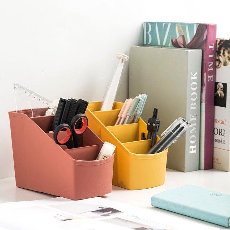Korean desktop four grid PP storage box trapezoidal storage box multifunctional storage box - CHL-STORE 