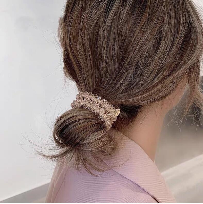 Korean girl hair ring Pearl temperament champagne hair ring hair accessories AC-000003 - CHL-STORE 