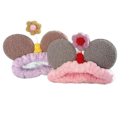 Korean girl's favorite hairband Teddy velvet Sunflower shape Makeup hairband AC-000002 - CHL-STORE 