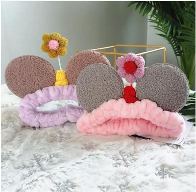 Korean girl's favorite hairband Teddy velvet Sunflower shape Makeup hairband AC-000002 - CHL-STORE 