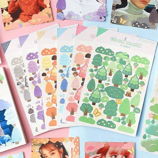 Korean planner stickers Cloud world series ins collage decoration small fresh DIY material stickers decorative stickers - CHL-STORE 
