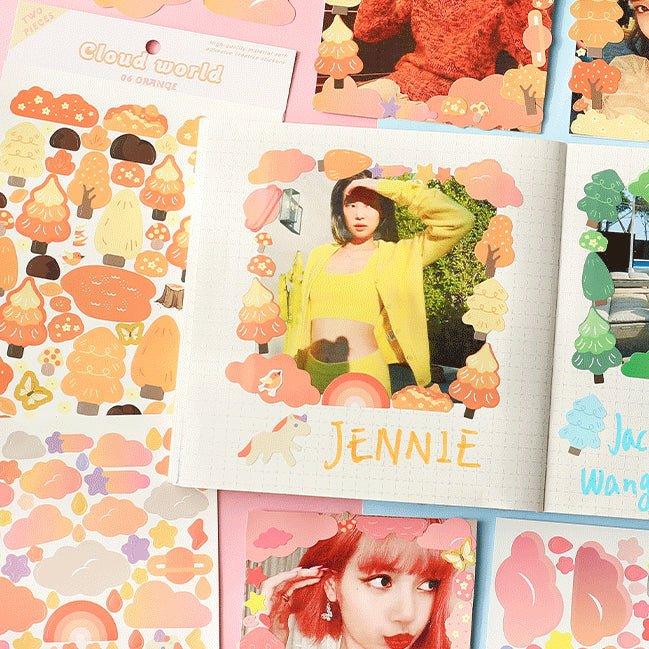 Korean planner stickers Cloud world series ins collage decoration small fresh DIY material stickers decorative stickers - CHL-STORE 