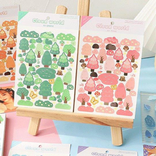 Korean planner stickers Cloud world series ins collage decoration small fresh DIY material stickers decorative stickers - CHL-STORE 