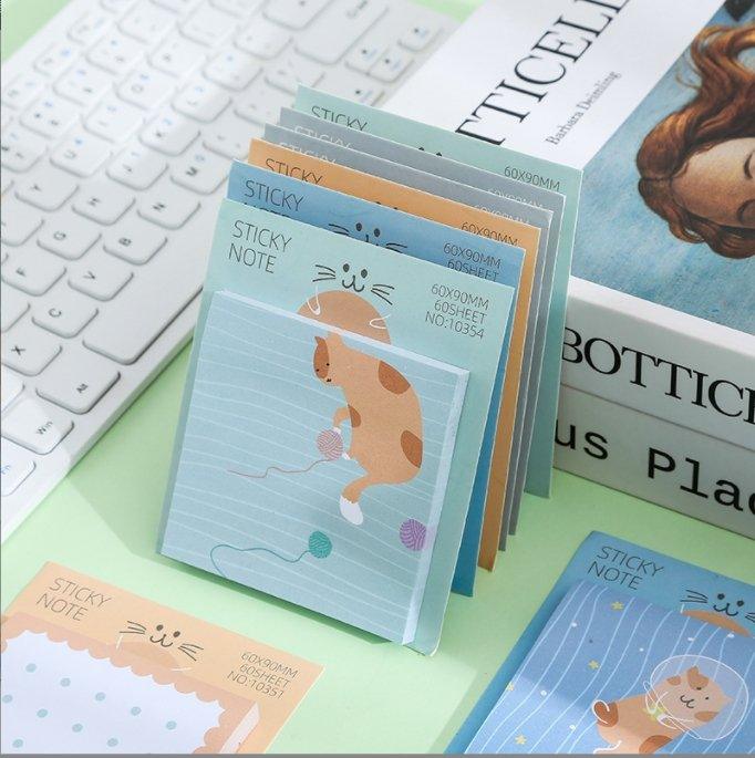 Korean Stationery Cat Illustration Cartoon Notes Cat Notes Cat and Sunset Series NP-000145 - CHL-STORE 