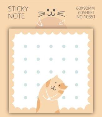 Korean Stationery Cat Illustration Cartoon Notes Cat Notes Cat and Sunset Series NP-000145 - CHL-STORE 