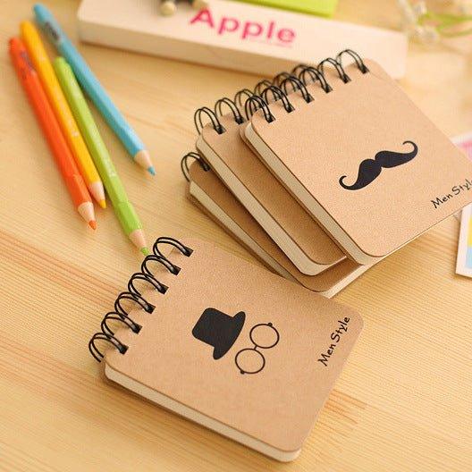 Korean stationery small and portable Mr. Beard coil notebook coil book notepad NP-030079 - CHL-STORE 