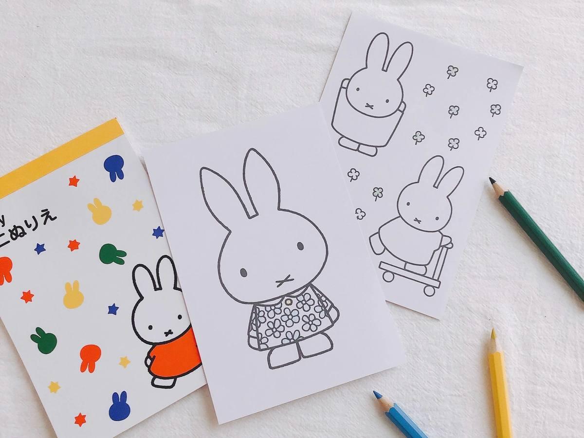Kutsuwa MF66 A5 A6 Miffy Graffiti Book Six-color Pencil Holder Set Miffy Coil Drawing Book Miffy Around - CHL-STORE 