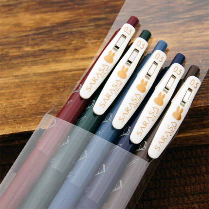 KUTSUWA X ZEBRA Zebra SARASA Miffy Rabbit Snoopy Retro Color 5 Into Group 5 Color Set - CHL-STORE 