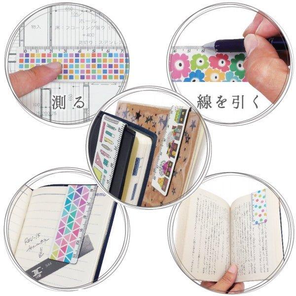Kyoei BMR-11-02 foldable magnet bookmark ruler 11CM dual-use ruler cute point - CHL-STORE 