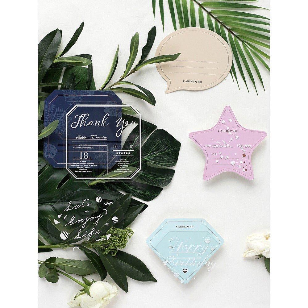 Letter lovers acrylic transparent texture bronzing series creative message card message card acrylic card NP-H7TIY-502 - CHL-STORE 