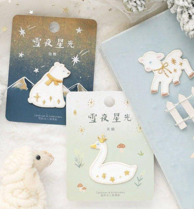 Letter Lovers Cute Animal Starlight Collection Glitter Decorative Embroidery Stickers NP-000062 - CHL-STORE 