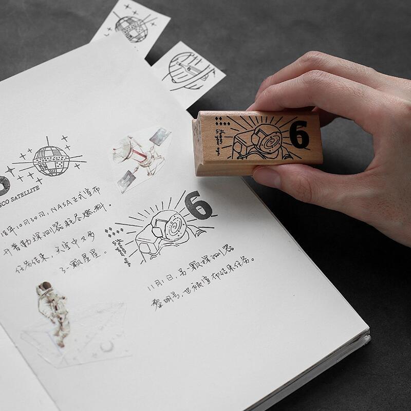 Letter Lovers Mystery of the Wooden Universe Log Rubber Stamps Handbook Stamps Business Supplies NP-H7TGI-601 - CHL-STORE 