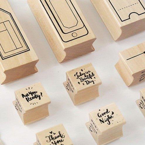 Letter Lovers Packaging Series Wooden Seals Label Sticker 3 Styles NP-H7TAY-602 - CHL-STORE 