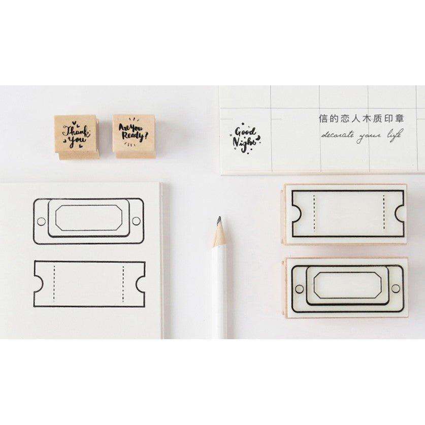 Letter Lovers Packaging Series Wooden Seals Label Sticker 3 Styles NP-H7TAY-602 - CHL-STORE 