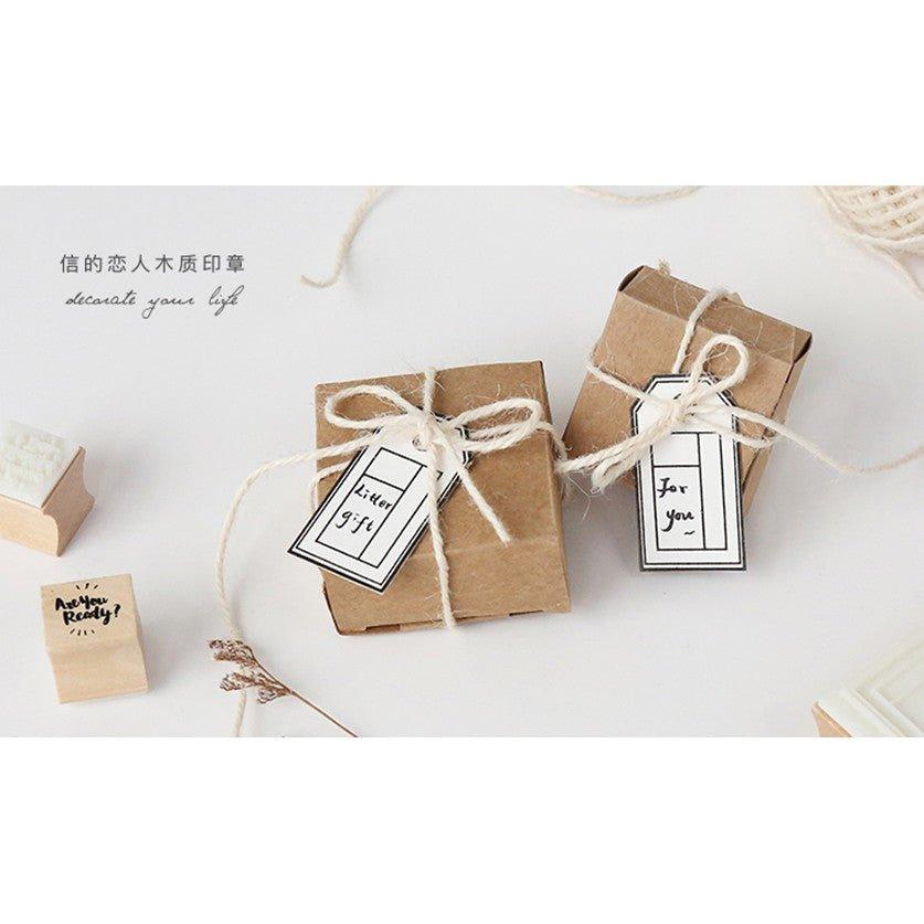 Letter Lovers Packaging Series Wooden Seals Label Sticker 3 Styles NP-H7TAY-602 - CHL-STORE 