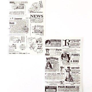 Letter lovers Retro black and white transfer stickers PET transparent stickers NP-H7TAY-0342 - CHL-STORE 